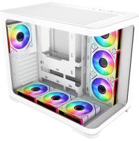 GAMEBOOSTER GB-G2852W Curved Temperli Camlı Type-C 3.1 7*12cm ARGB Fan Seaview ATX Gaming Beyaz Kasa